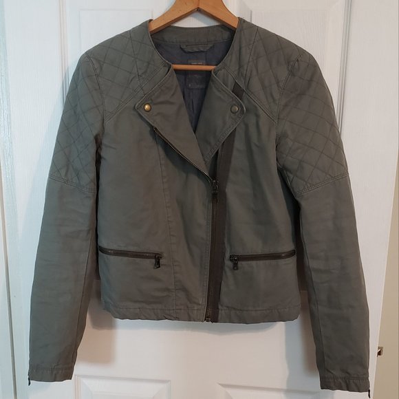 GAP Women's Moto Quilted Jacket: Size US 8 - Picture 3 of 9